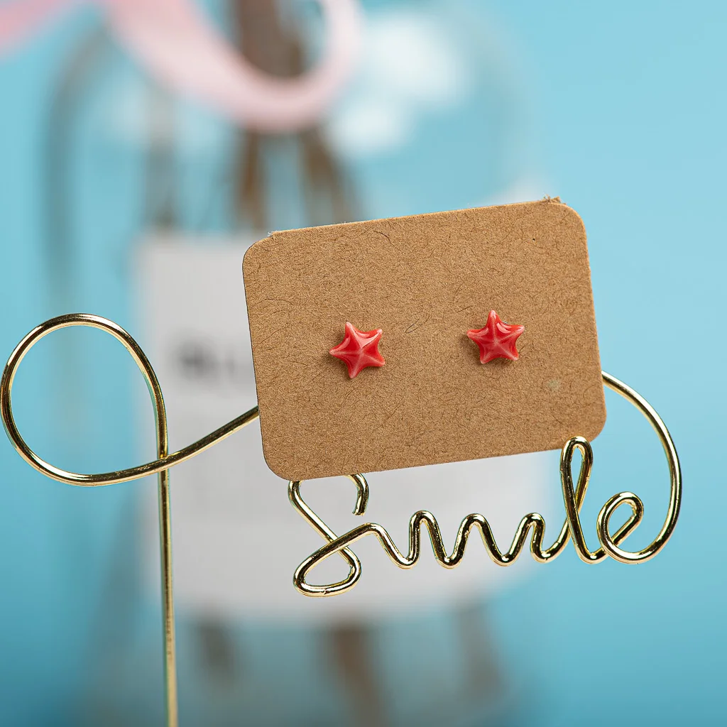 

Small And Cute Porcelain Multicolor Earrings Anti-allergic #LY409 earrings for women brincos asthetic precious stones earrings