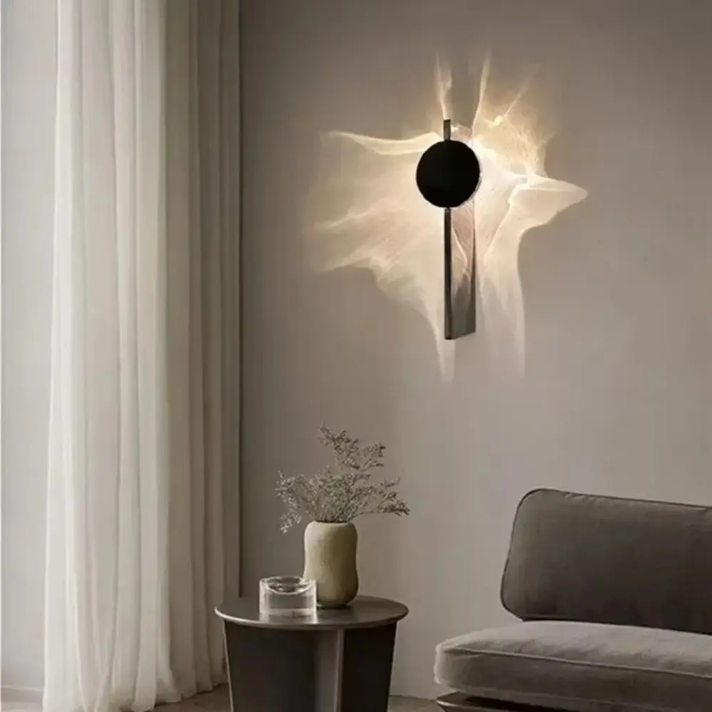 

Modern Water Ripple Wall Lamp Stainless Steel Adjustable Wall Sconce Lamp Light And Shadow Rotatable LED Wall Light Corridor