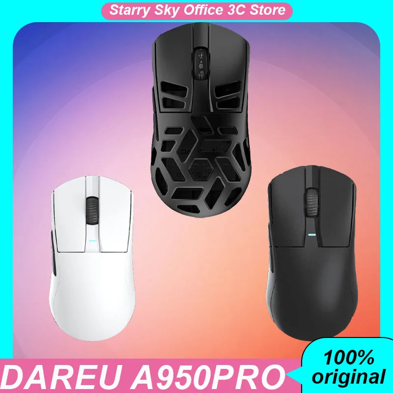 

Беспроводная мышь Dareu A950pro, Bluetooth 3 режима, PAW3395, Магниевый сплав, 55 г, легкая, PBT кнопка, 4k, игровая, офисная, для ноутбука, подарок