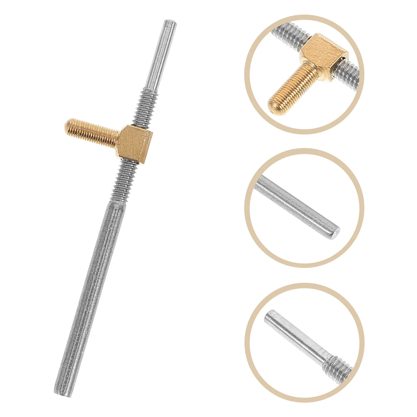 

3Pcs Violin Bow Frog Screw Rod Durable Metal Replacement Tool Easy Install Violin Bow Repair Parts Accessories