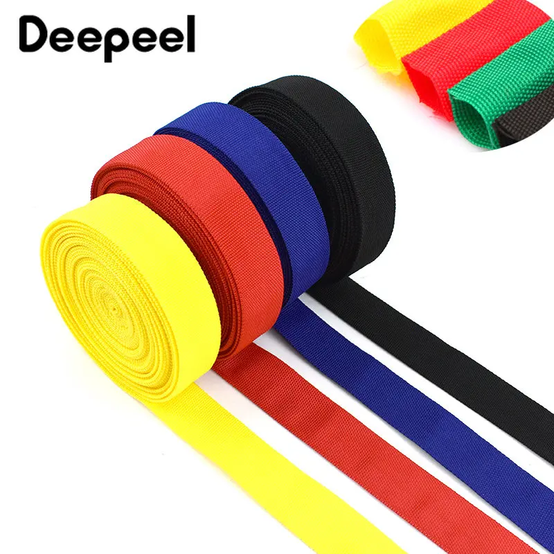 10Meters 30mm Polyester Tubular Webbing Tape Colorful Double-layer Ribbon Band Bag Strap Luggage Safty Belt Sewing Accessories