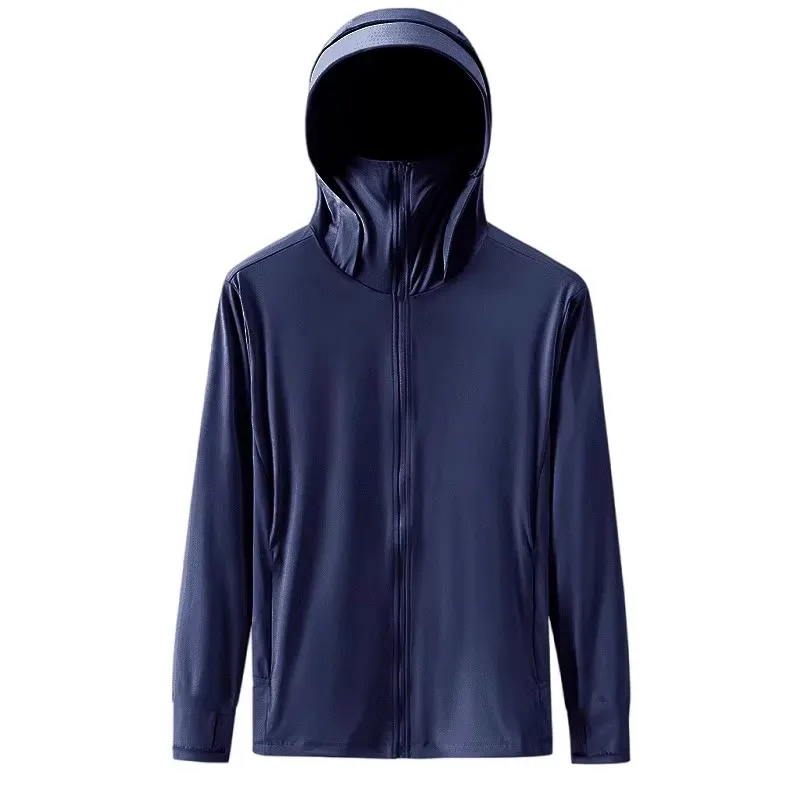 

New 2025 Men's Ice Silk UPF50+ UV Protection Clothing Thin Outdoor Cool Feeling Qui Dry Anti-Ultraviolet Light irt