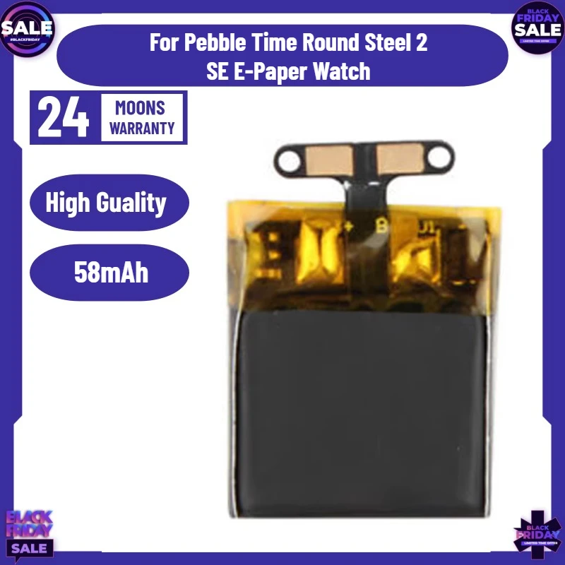

New SP301618AE Replace Battery for Pebble Time Round Steel 2 SE E-Paper Watch SP301618AE LSSP301618AE