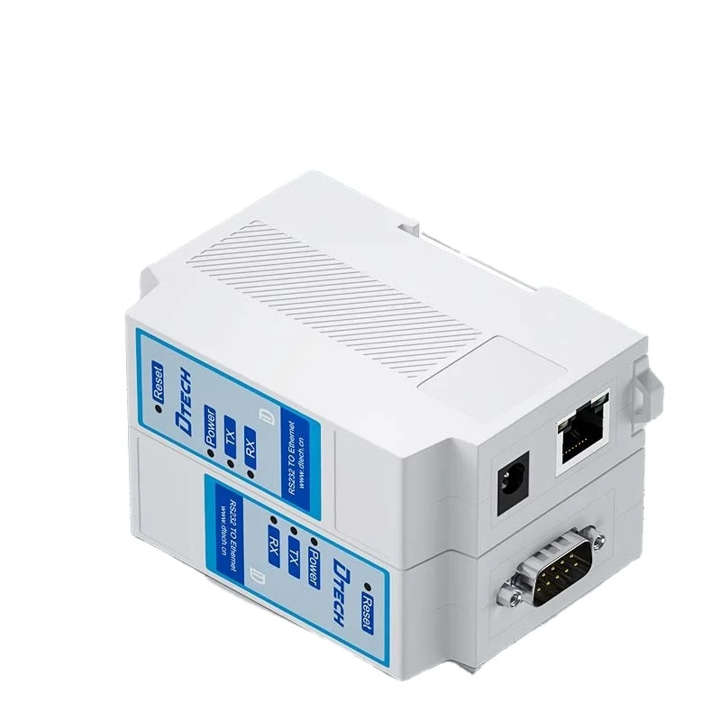 

Решения DTECH Ethernet для последовательных соединений Преобразователь последовательного порта Ethernet RS232 в TCP/IP Сервер Din-рейка
