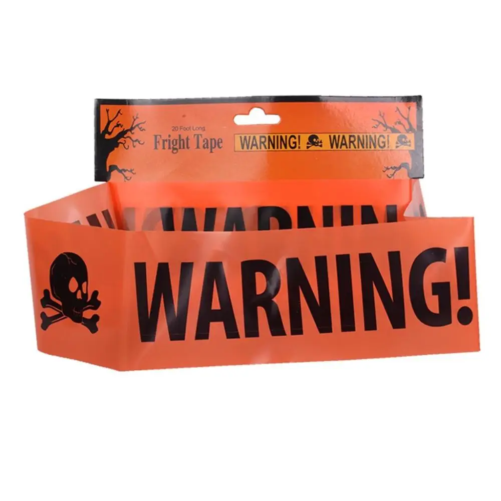 Isolation Belt Sign Halloween Supplies PP Material Halloween Warning Tape Halloween Decor Halloween Props Danger Warning Line