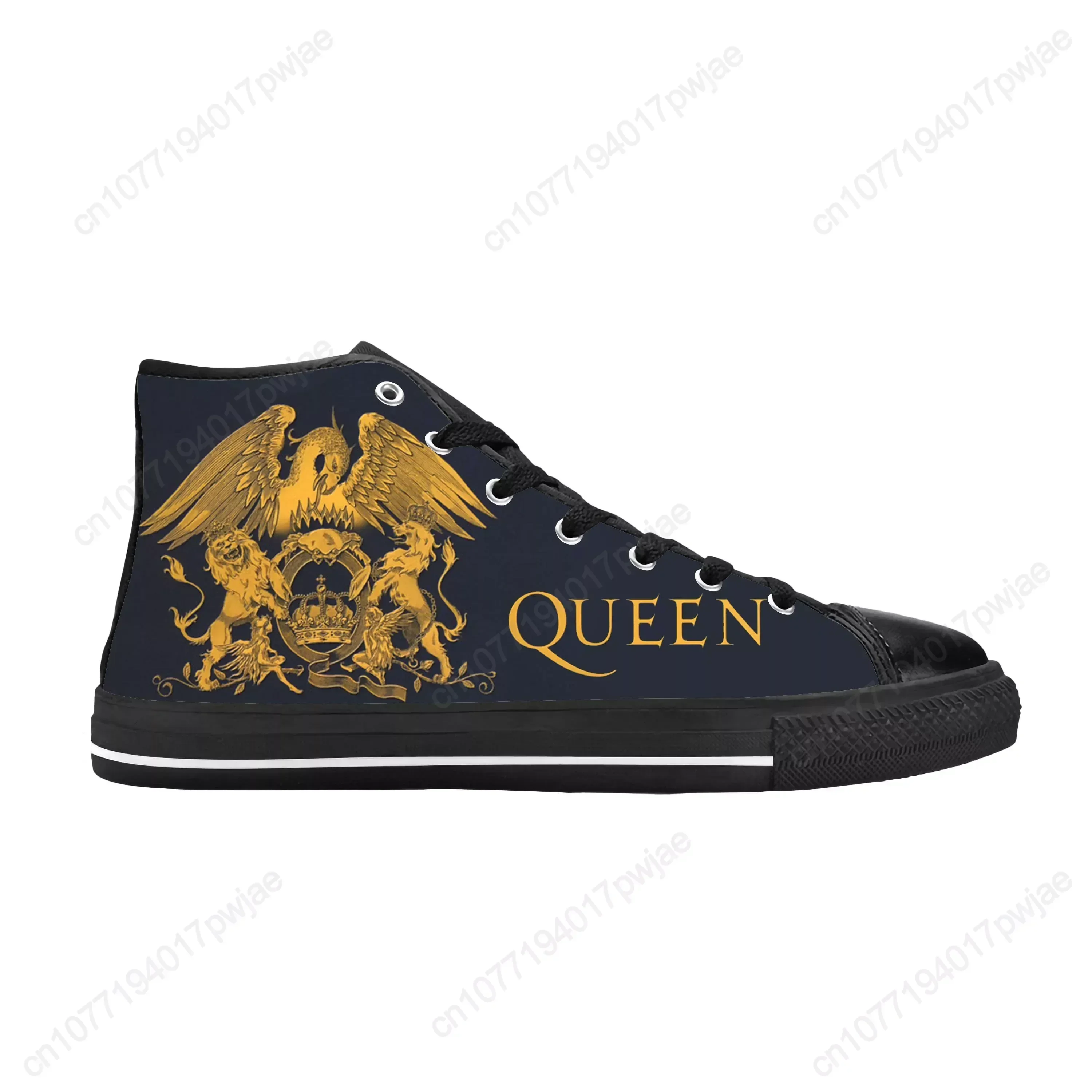 Freddie Mercury Rock Band Music Singer Queen Cool Casual Cloth Shoes High Top Comfortable Breathable 3D Print Men Women Sneakers