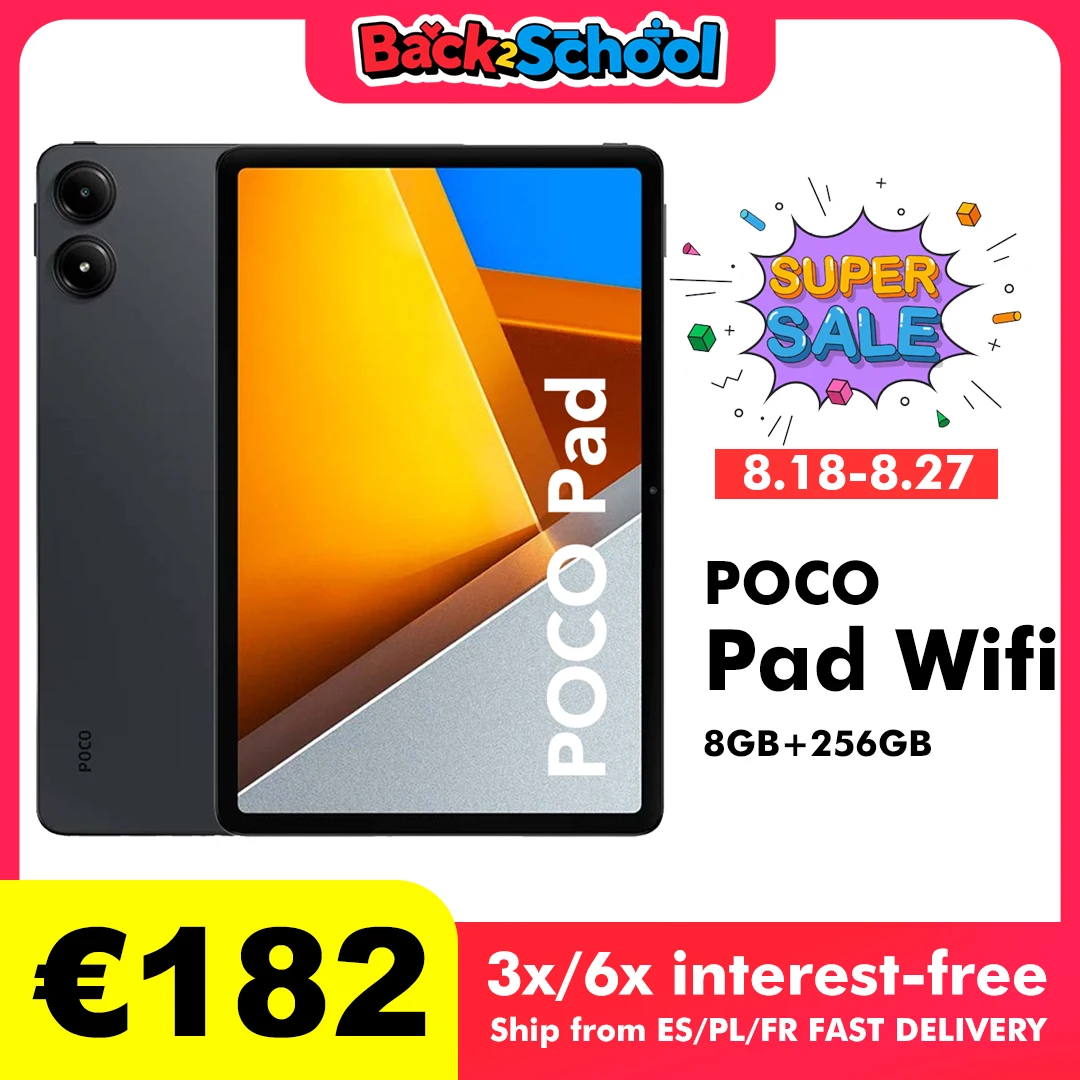Tablet Xiaomi Poco Pad 12.1 Wi-Fi 8Gb/256Gb Caricatore Eu Versione Globale