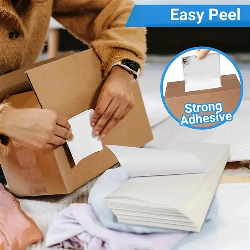 ABFM-Direct Thermal Labels 500 Labels Per Stacked -Strong Adhesive For Shipping Label