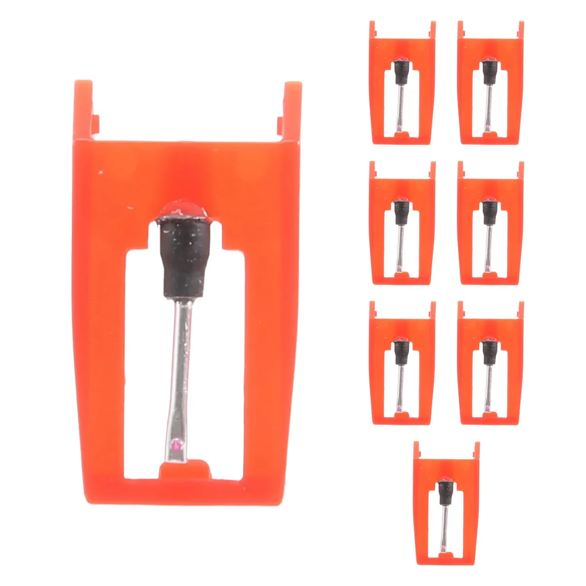 ABQR 8 Pcs Record Player Needle Turntable Ruby Replacement Stylus Needles for Vinyl Record Player