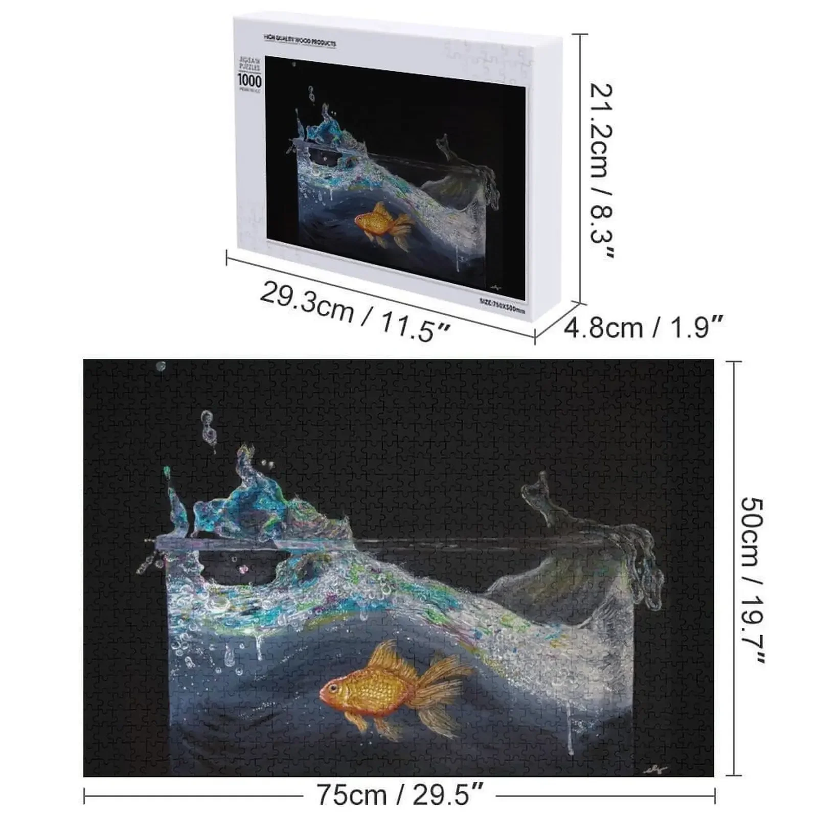 Fish in Water Jigsaw Puzzle Personalized Kids Gifts Diorama Accessories Customs With Photo Photo Custom Puzzle