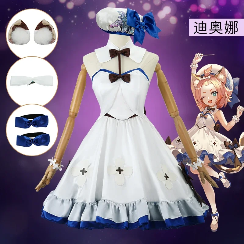 Cosplay Popular Game Genshin Impact Cos Diona K ä tzlein Costume Game Halloween Campus Comic Exhibition Music Festival Dress Set