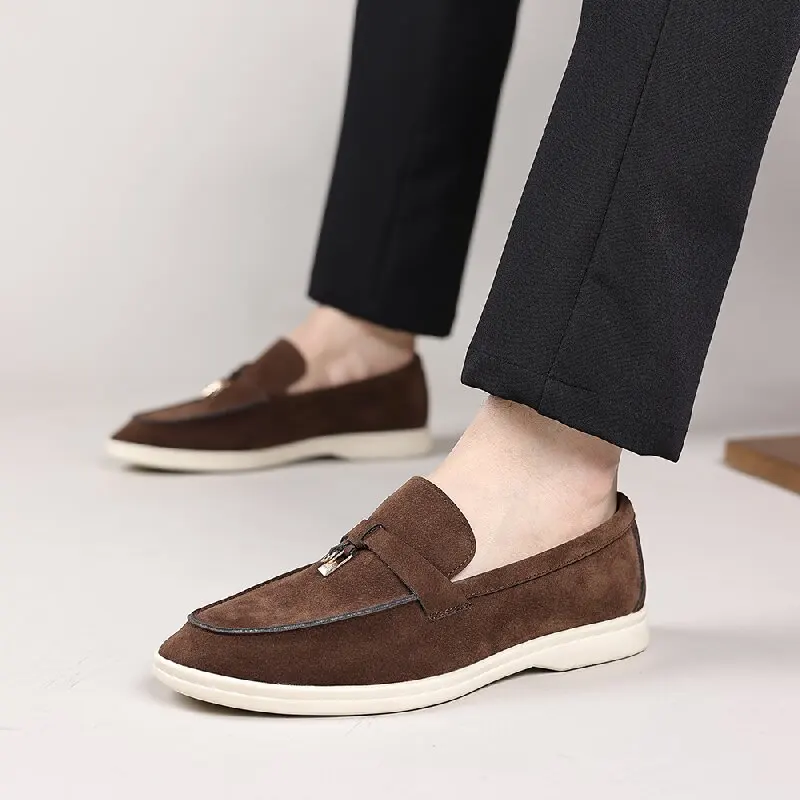 

Business Men Loafers British One-foot Casual Comfortable Lightweight Fashionable Social Shoes Travel Shoes Men Size 39-48
