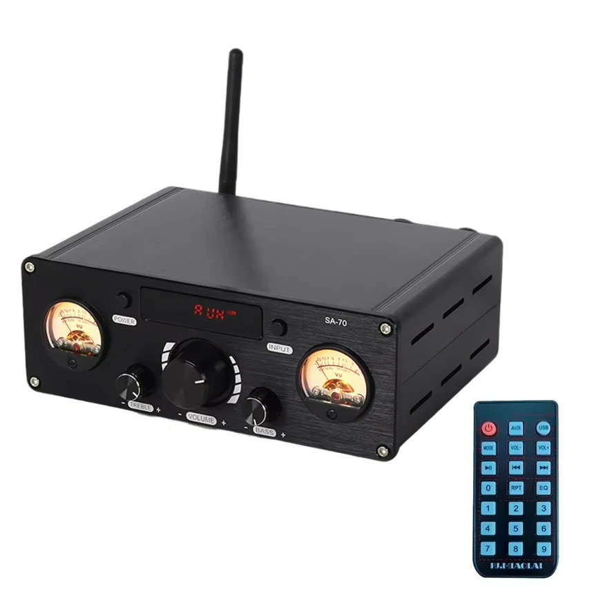 HiFi Digital Amplifier 2.1 Channel TPA3255 250Wx2 Output Bluetooth 5.2 Optical Coaxial USB Home Theater Studio Sound System