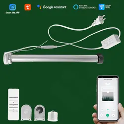 LifeLibero-Motor de persiana enrollable para cortinas, dispositivo eléctrico automático con Wifi, compatible con Alexa, Tuya, tubo de aluminio de 37 y 38mm