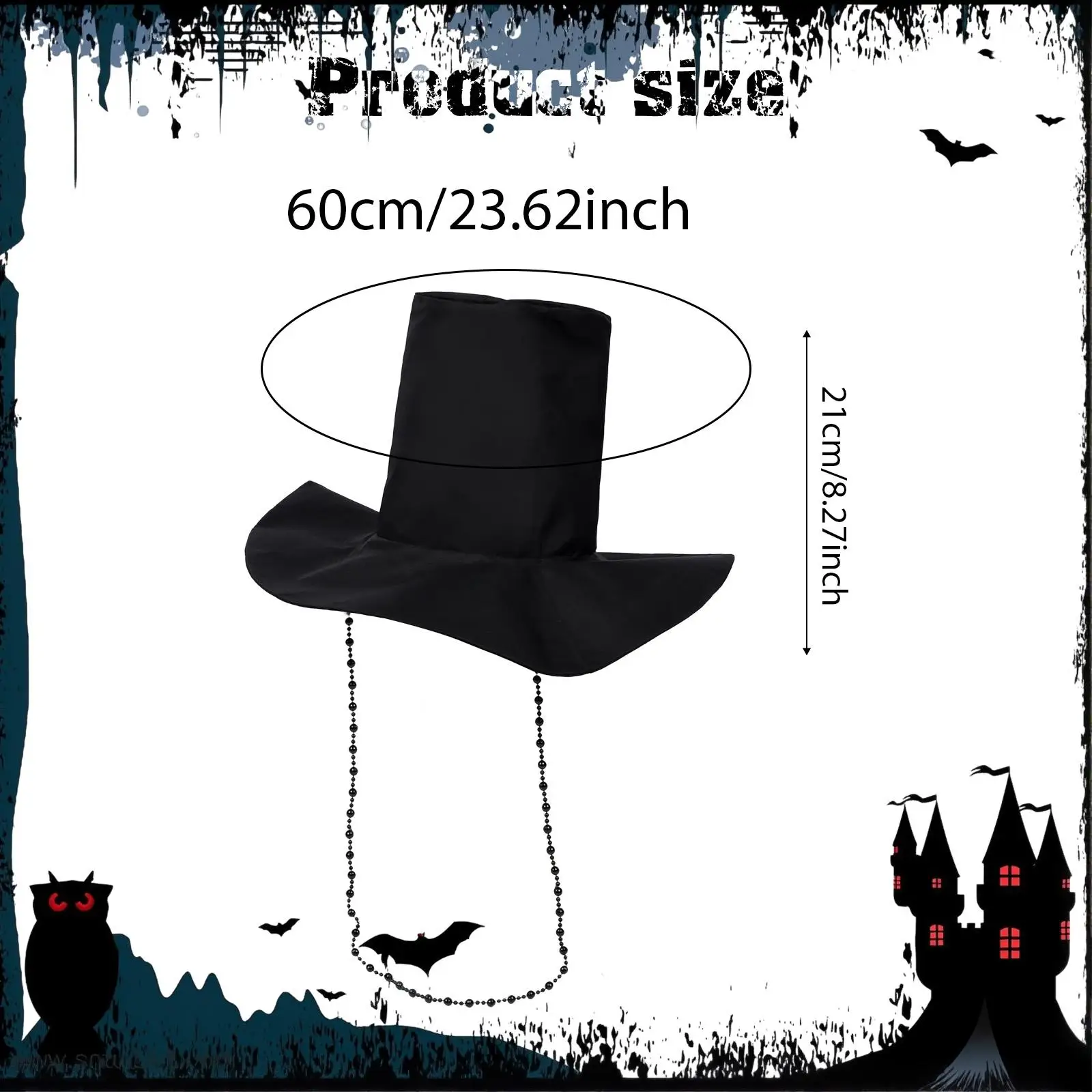 Accessoires de Costume de chapeau d'Halloween pour fête de déguisement de spectacle sur scène