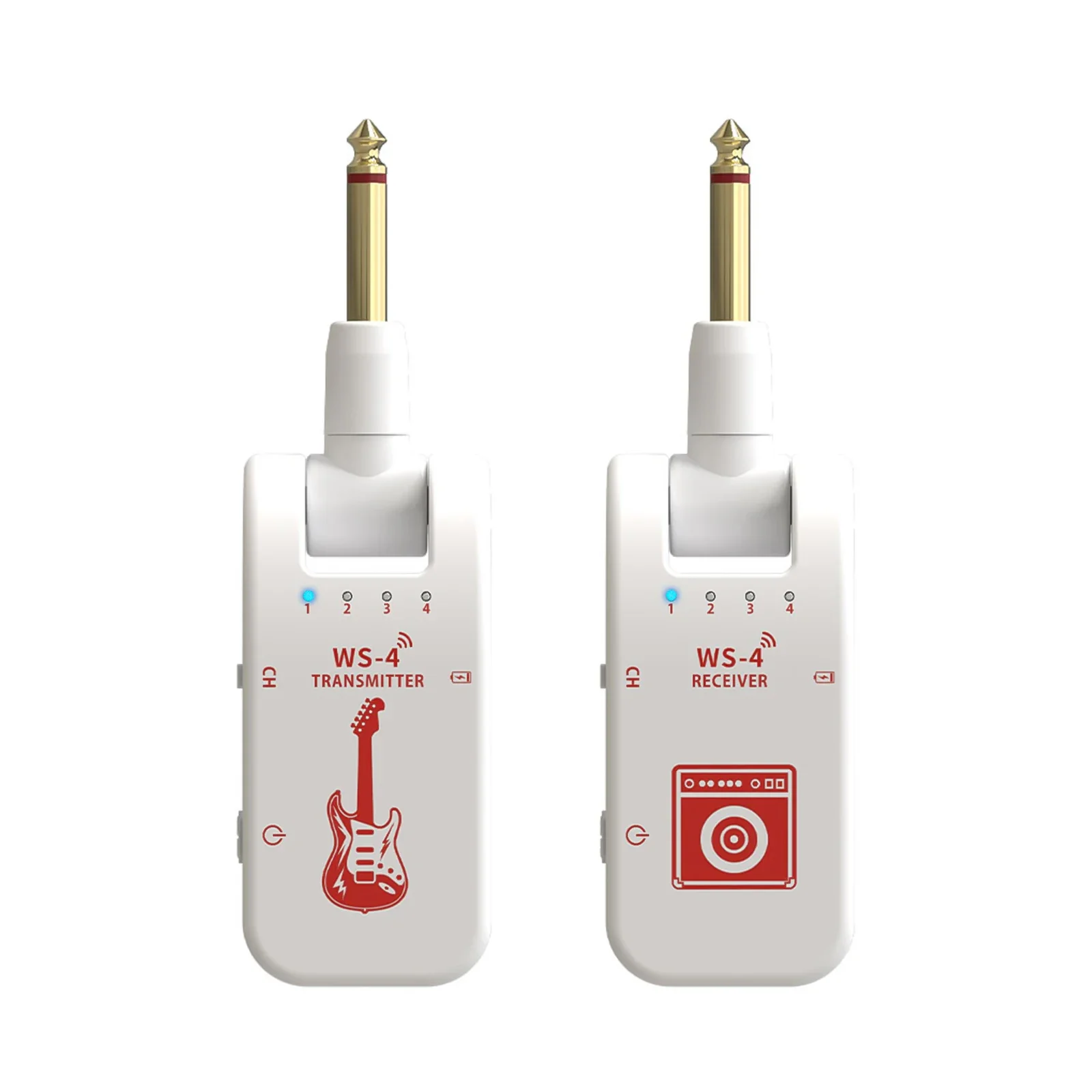 Ws-Mini Pro 4-Ch 2.4Ghz Wireless System - 48Khz/16Bit Studio Audio W/rechargeable Beltpack for Guitar/bass Recording