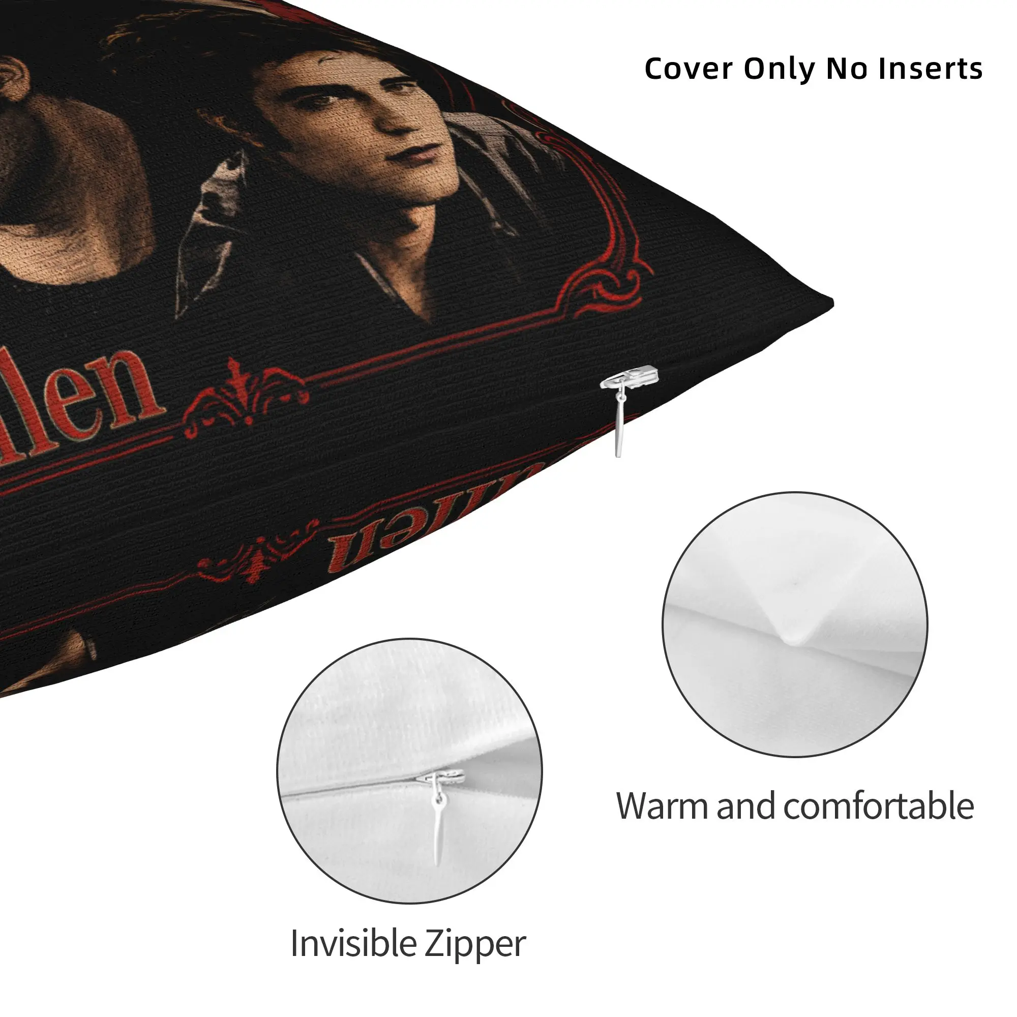 Print Twilights Vampire Edward Cullen Pillowcase Polyester Cushion Cover Romance Movie Pillow Case Cover Bedroom Drop Shipping