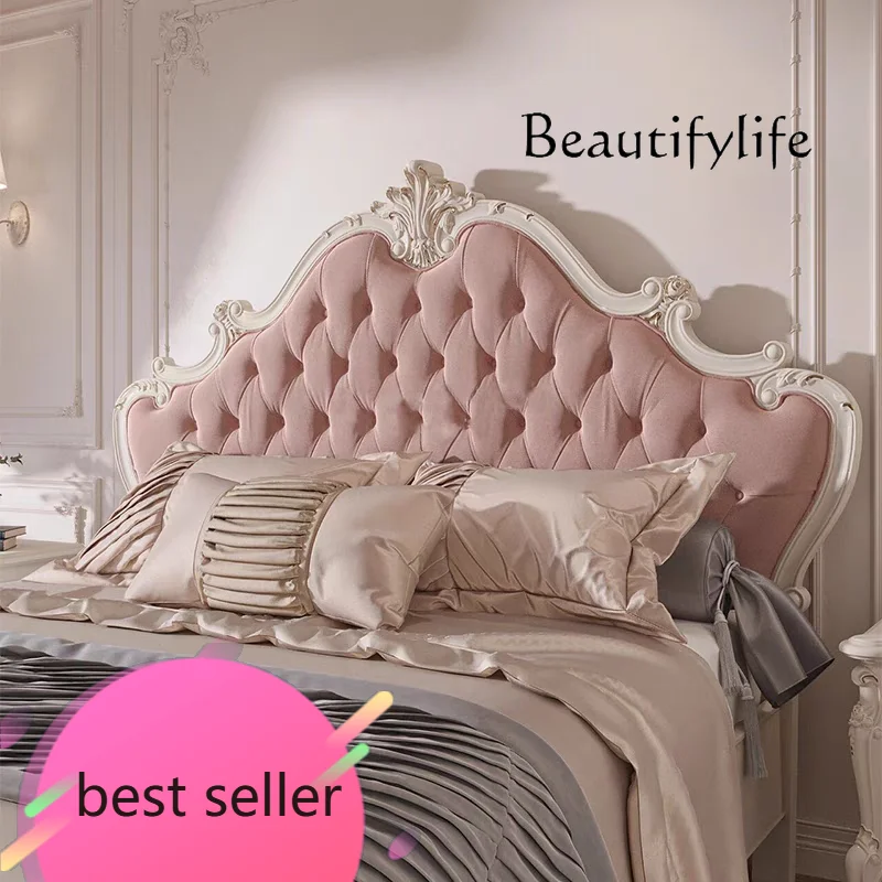 

NEW X Кровать с каркасом для всего тела, полностью мягкая современная светлая принцесса, роскошная ленивая кровать, розовая дизайнерская эстетика Cama De Casal Furnitu