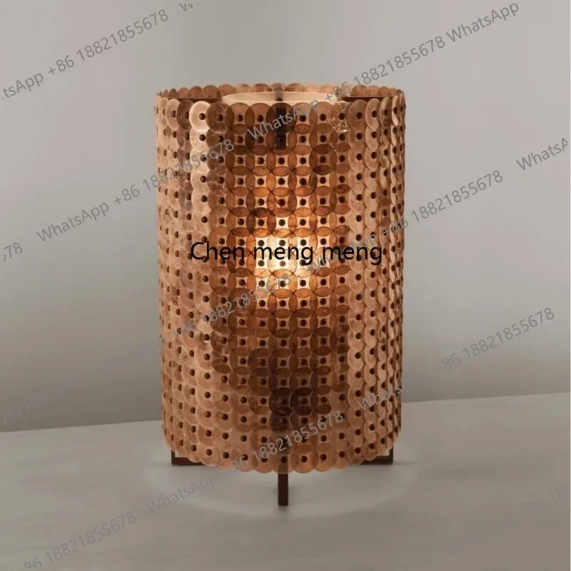 E153 Retro light luxury chandelier, wabi sabi wind post-modern villa living room bedroom dining room handmade copper lamp