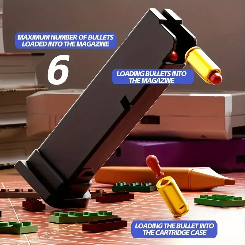 Kit de construcción STEM equipado con mecanismo de lanzamiento realista, juguetes de rompecabezas seguros para jóvenes y adultos, montaje entre padres e hijos