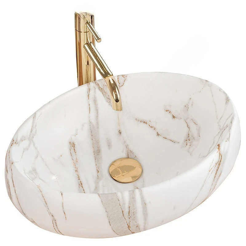 

Table type wash basin Ceramic integrated round wash basin