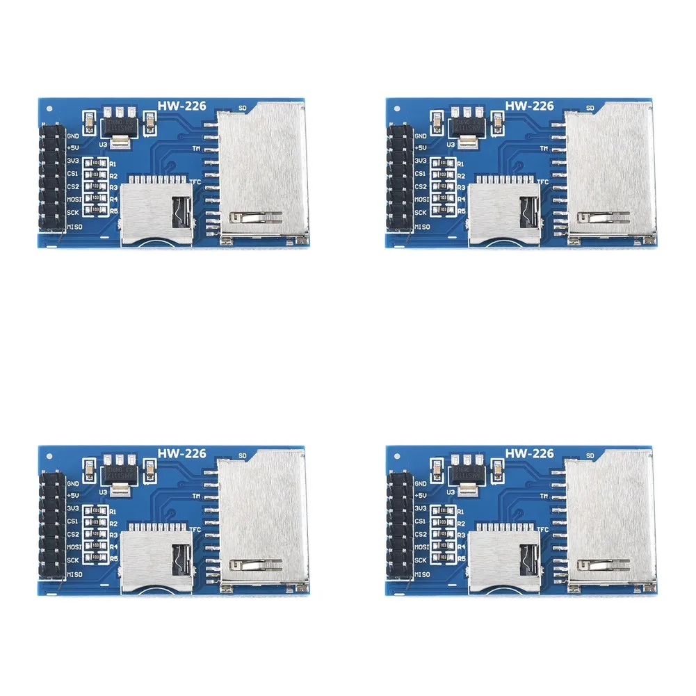 For Arduino Card Module Pack 4pcs Dual Slot Memory Card Reader Compatible with Development Boards for Reliable Data Transfer