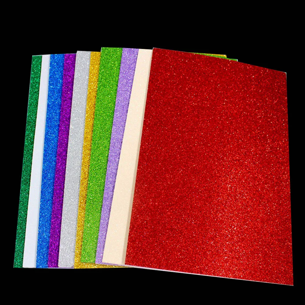 

10pcs Bright Colored EVA Foam Sheets Self Adhesive Back Scissors Flexible Crafting Kindergarten Children Home Decor DIY
