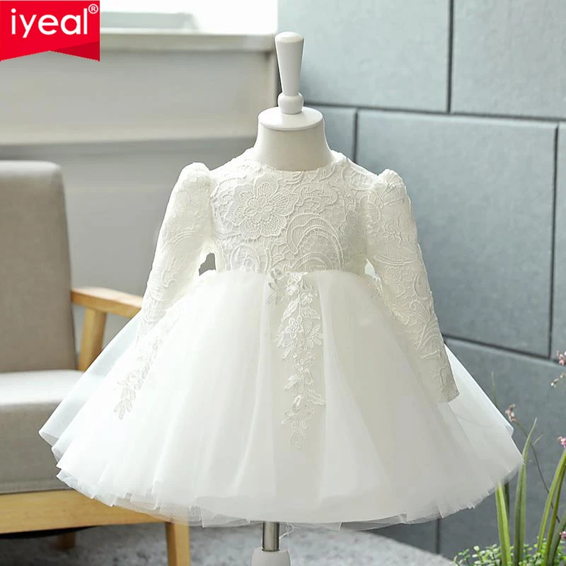 

White Children's Eid Dresses for Girls New 2024 Holiday Birthday Wedding Banquet Princess Gowns Kids' Baptism Easter Party Dress