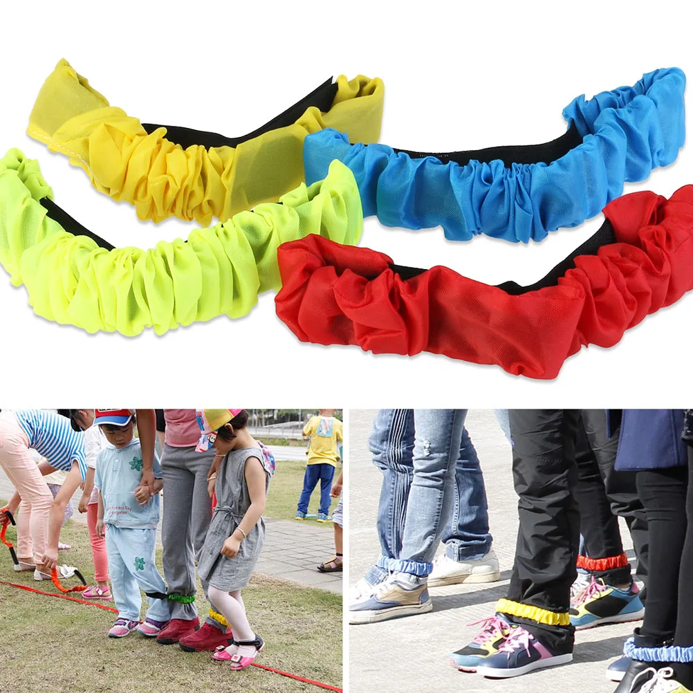 

4pcs Leg Strap Tie Rope Adjustable Three-Leg Race Bands For Outdoor Sports Party Carnival Fun Day Game Props