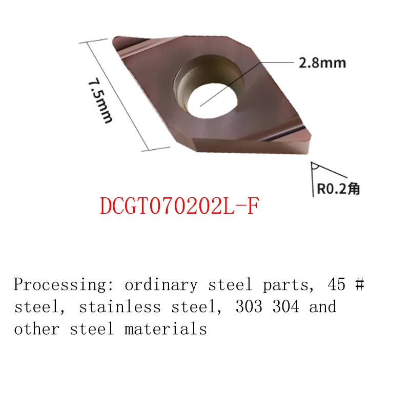 

CNC Insert Grinding Fine Turning Tool Grain Inner Hole Finishing Boring Grooving Cemented Carbide Inserts DCGT 11T302 Lathe