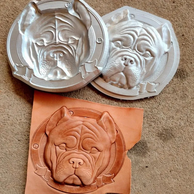 

Шкіряный штамп Bully Dog 118x118 мм - 3D-форма для тиснения кожи растительного дубления, инструмент для рукоделия из алюминиевого сплава