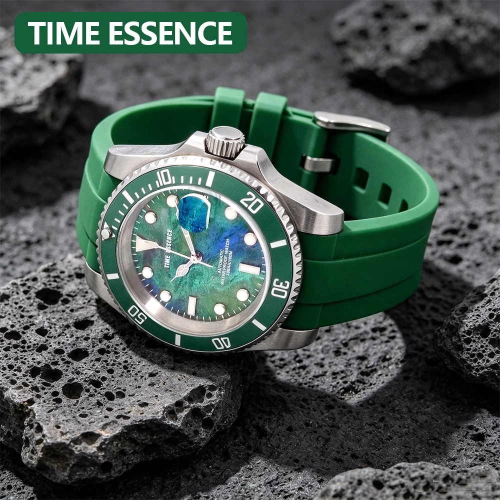 man's watch New product launch Green carbon fiber dial automatic 316 case waterproof calendar, 40mm size