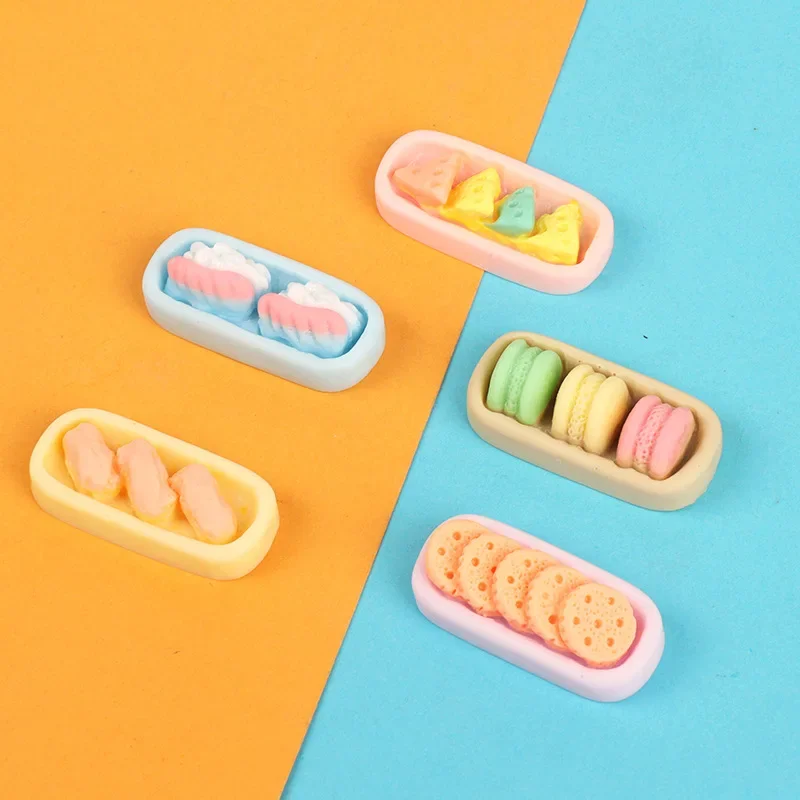 10pcs Macaroon Kawaii Resin Mini Biscuits Scrapbooking Supplies Embellishments Flatback Figures for Crafts Tools Accessories Diy