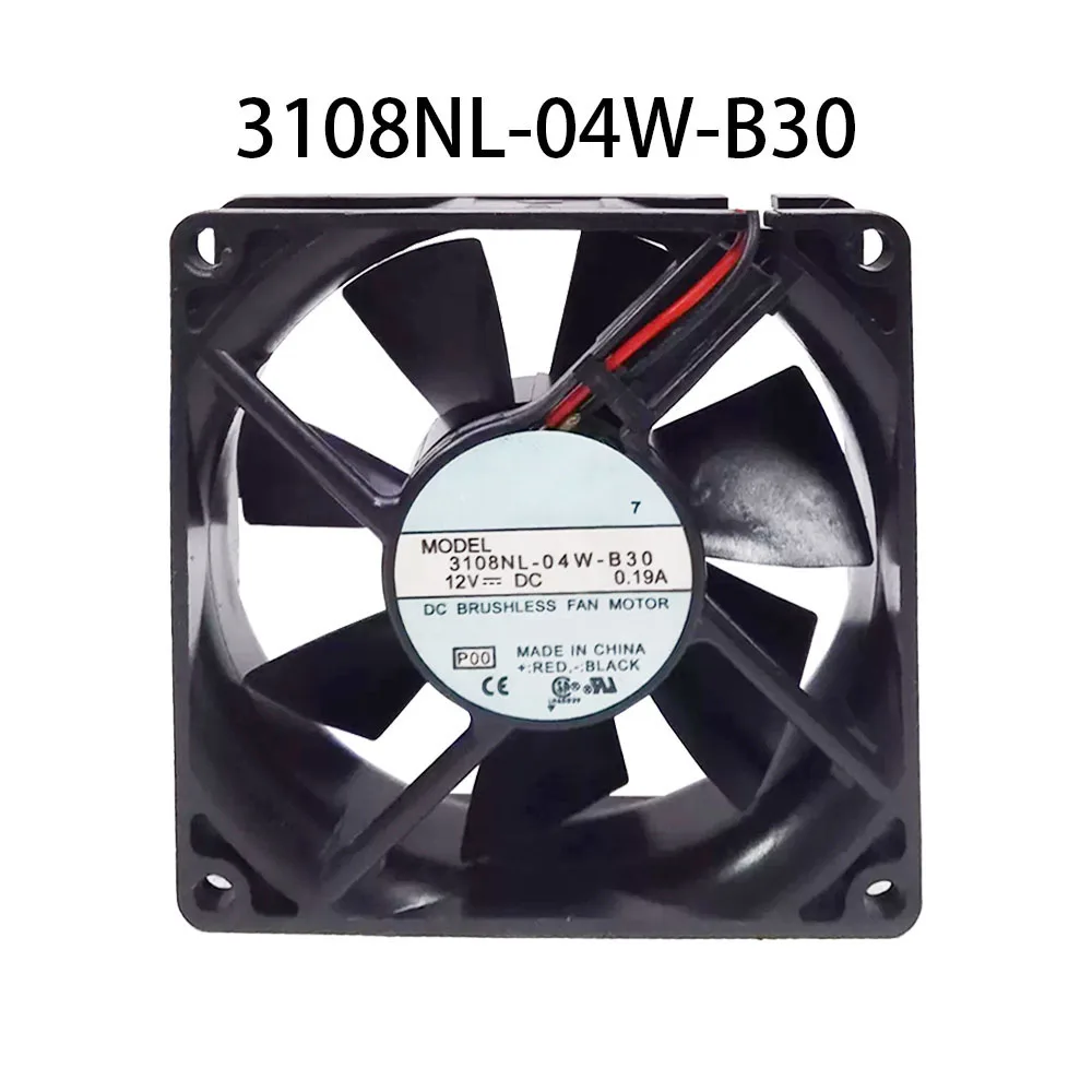 Low-Energy radiator Cabinet Cooling 3108NL-04W-B30 Fully Teste 12VDC 0.19A 80*80*20mm 2-wire Server Fan