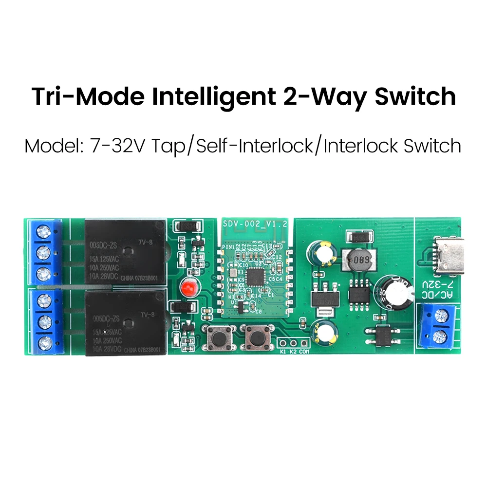 Ewelink app tipo - C 7 - 32v punto de bloqueo inalámbrico interruptor inteligente para el hogar 4 - way 2 Bluetooth WiFi Relay Switch módulo