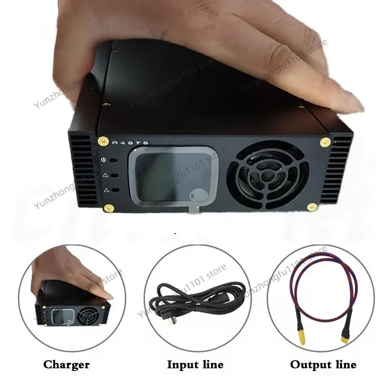 

4000W Bluetooth Ternary Lithium Iron Phosphate Adjustable Charger Lithium Battery R4875G1 High-power Modification 3 Fans