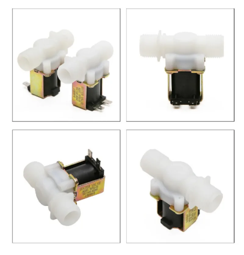 Plastic Electric Normally Closed Solenoid Valve Magnetic Water Air Pressure Controller Switch AC 220V DC 12V 24V 1/2