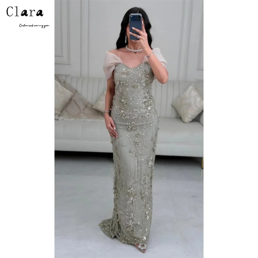 

Clara Custom Flower Fishtail Sweetheart Sleeveless Bespoke Occasion Dresses 2026 Woman Luxury Evening Dress Ball Gown Dresses
