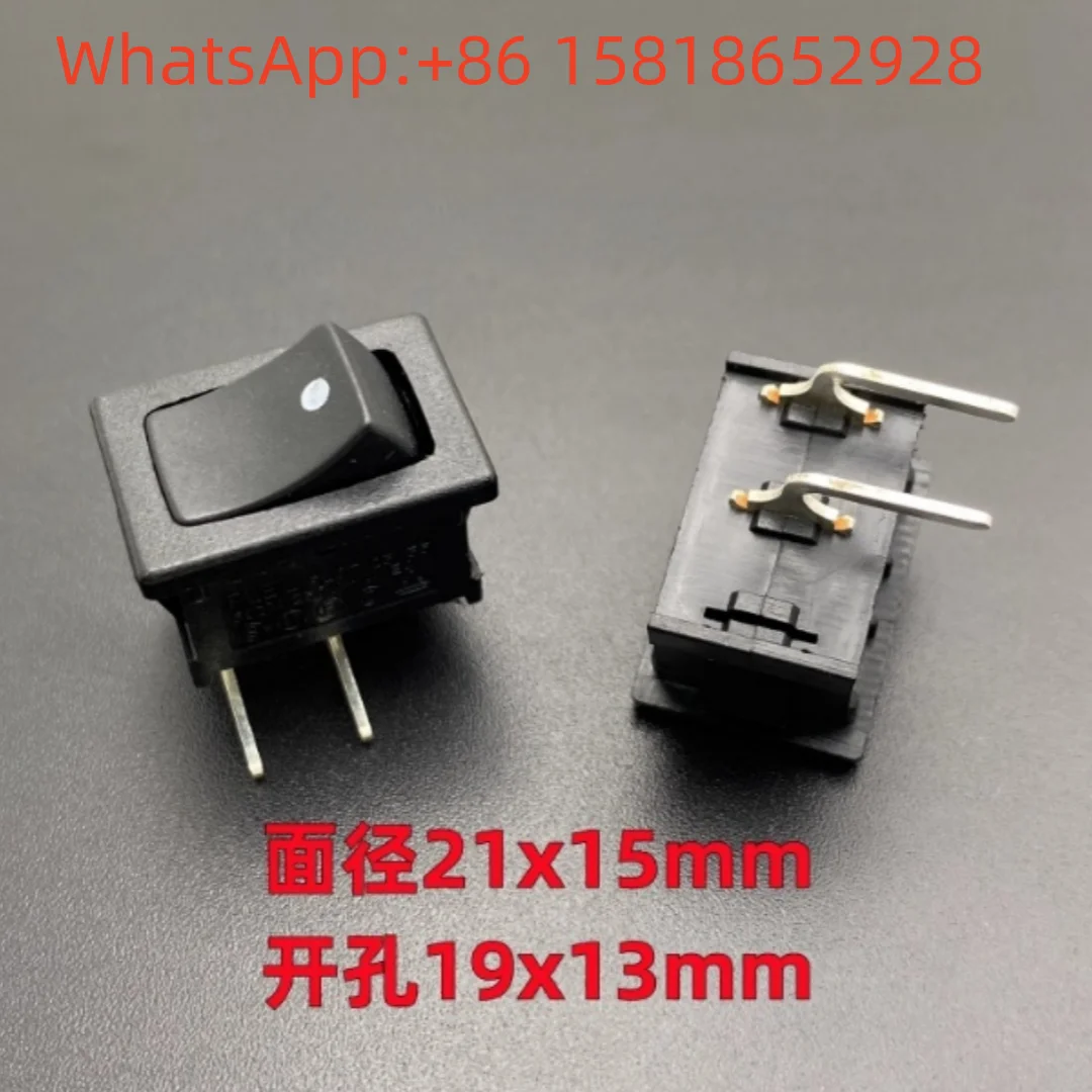 5pcs Taiwan RLEIL RL3 T125 rocker power switch button 2 bent pins 2 positions 6A250V rocker boat-shaped button