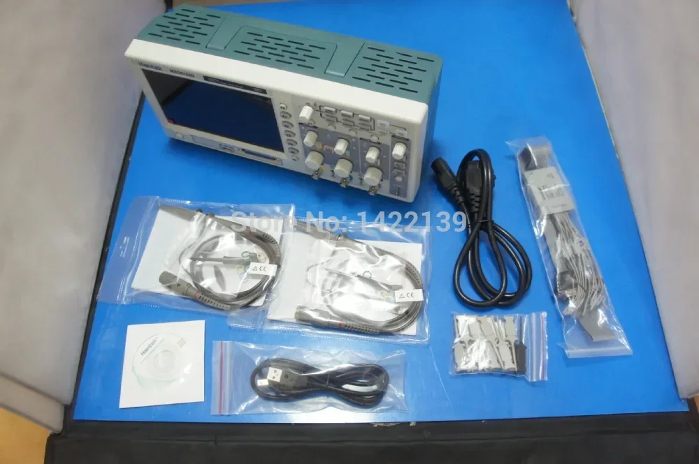Hantek MSO5102D 100MHz 2 Ch 1GSa/s راسم الذبذبات 16Ch محلل المنطق 2in1 800x480