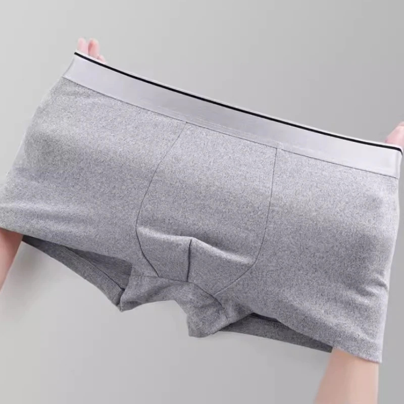 2pcs Men Panties Boxer Men\'s Underwear Breathable Sexy Man Boxers Solid Underpants Comfortable BoxerShorts Lot L-5XL