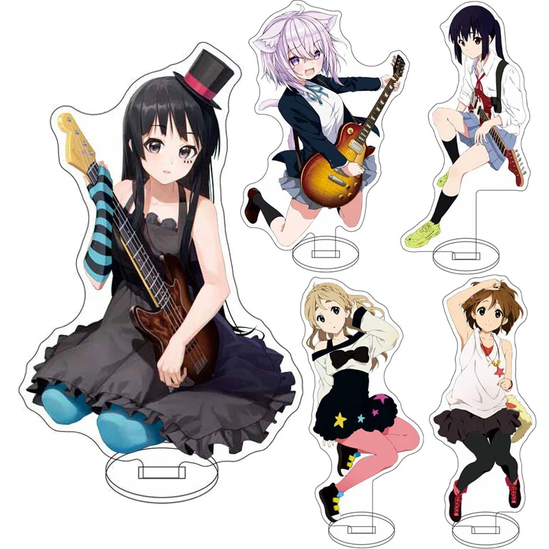 16CM Anime ‌K-ON!‌ Figure ‌Hirasawa Yui Akiyama Mio Tainaka Ritsu Kotobuki Tsumugi Okuda Nao Acrylic Stand Cos Ornaments Gifts