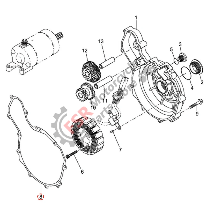 GASKET (MAG COVER),FOR DINLI 450 ATV DL901 904 ADLY 500 HURRICANE 450S BESTIA 5.5 DEMON 460 MASAI A450 QUADZILLA ONLINE S 5.0 X
