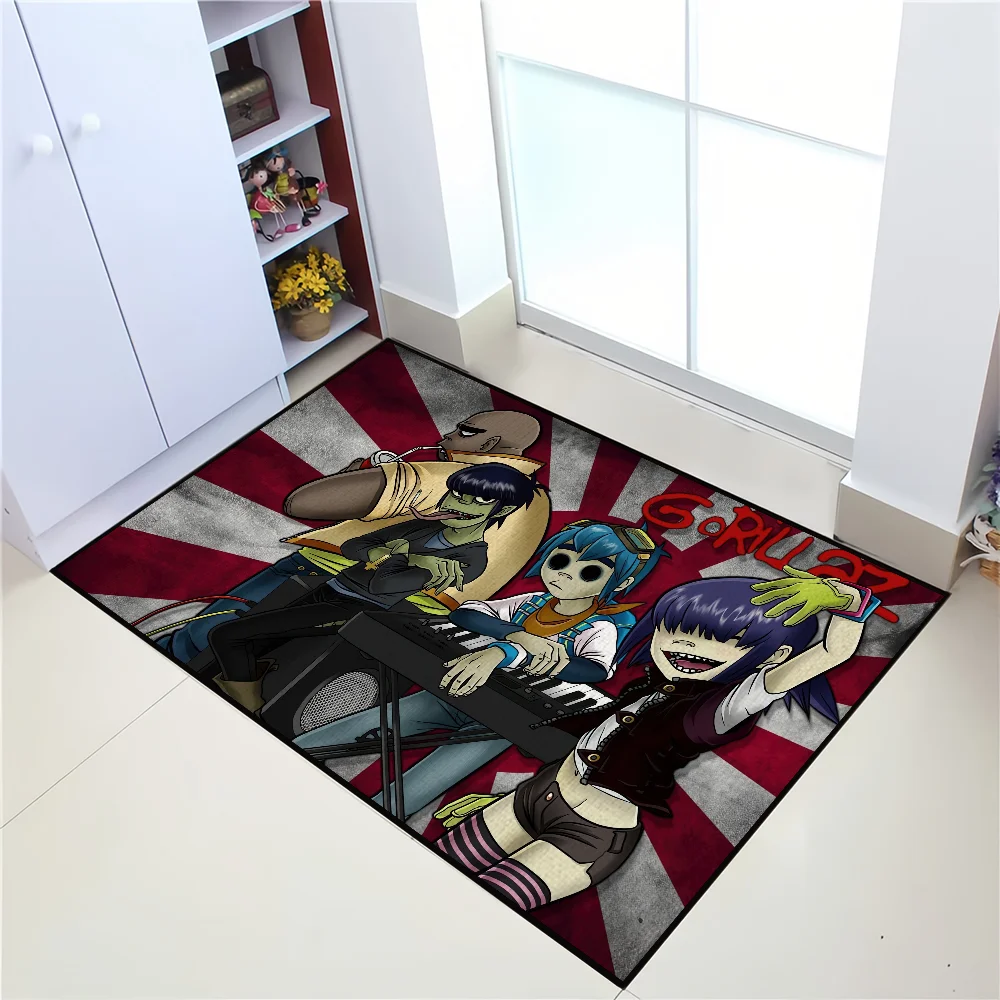 Tapis de porte bande de bienvenue entrée balcon salle de bain sol roche Gorillaz tapis antidérapant chambre tapis fictitif décoration de la maison
