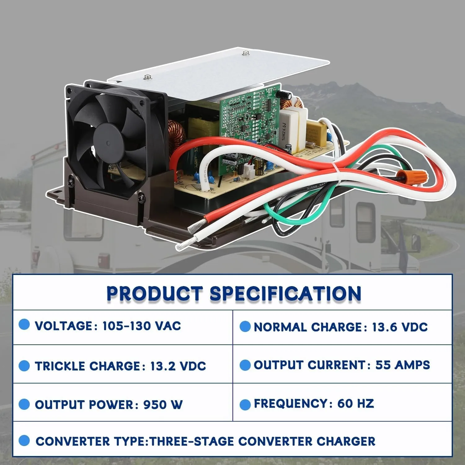 WF-8900WF-8900-AD RV WF-8955-MBA 12 فولت تيار مستمر محول 55 أمبير اللوحة الرئيسية الجمعية استبدال وحدة PRC-1033
