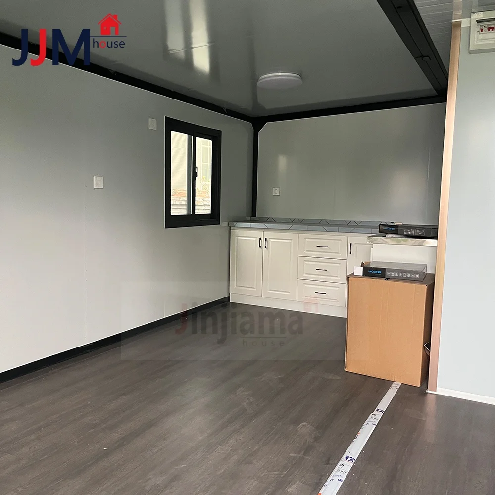 Customized Insulated Glass Prefabricated Houses 5 Room Trailer Container Home Solar Panel For Office Building For Indonesia view 4