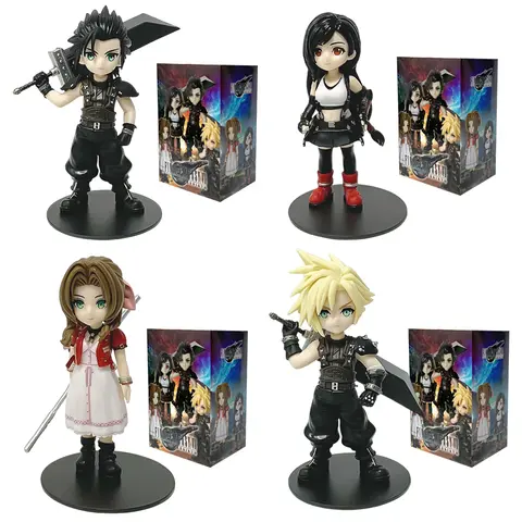 Anime 11-12cm Cloud Strife Tifa Lockhart Aerith Gainsborough Zack·Fair Figure Model PVC Toy Desktop Collection Accessories Gift