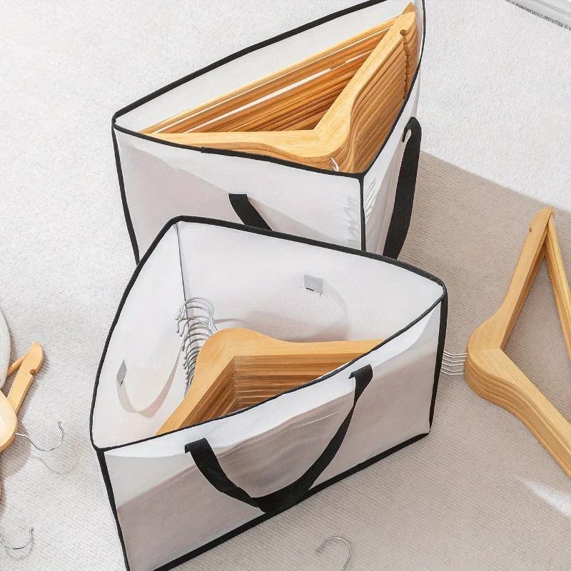 1 Stück Stoff-Kleiderbügel-Aufbewahrungstasche mit Aufhängen/Haken, eigenständiges Regal, große Hängestange, Kleiderschrank, Schrank-Organisation