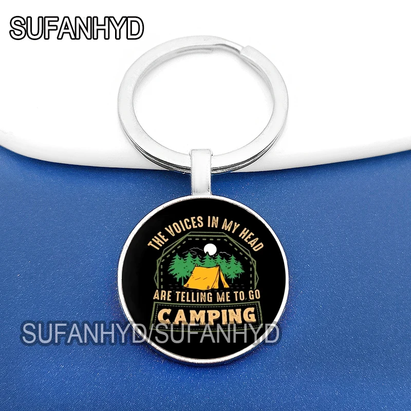 I Love Adventure Keychain for Women Forest and Mountain Key Chains House River Purse Bag Keychains for Friend