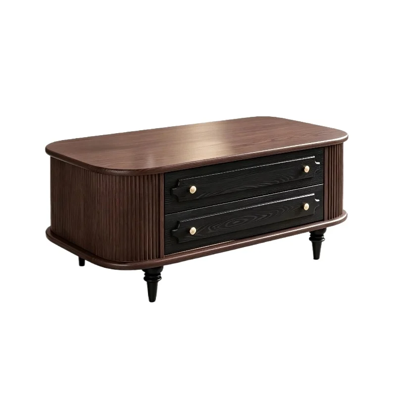 Eco-friendly easy-to-clean medieval style coffee table storage drawers apartment hotel living room home